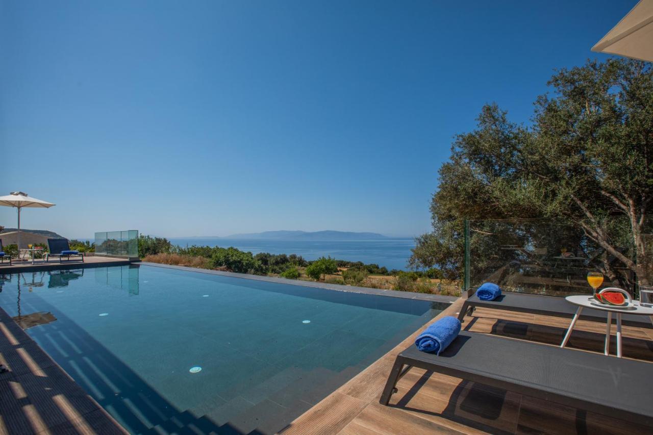 Brand New Villa Lefka With Private Pool At Platies Platíesz Kültér fotó