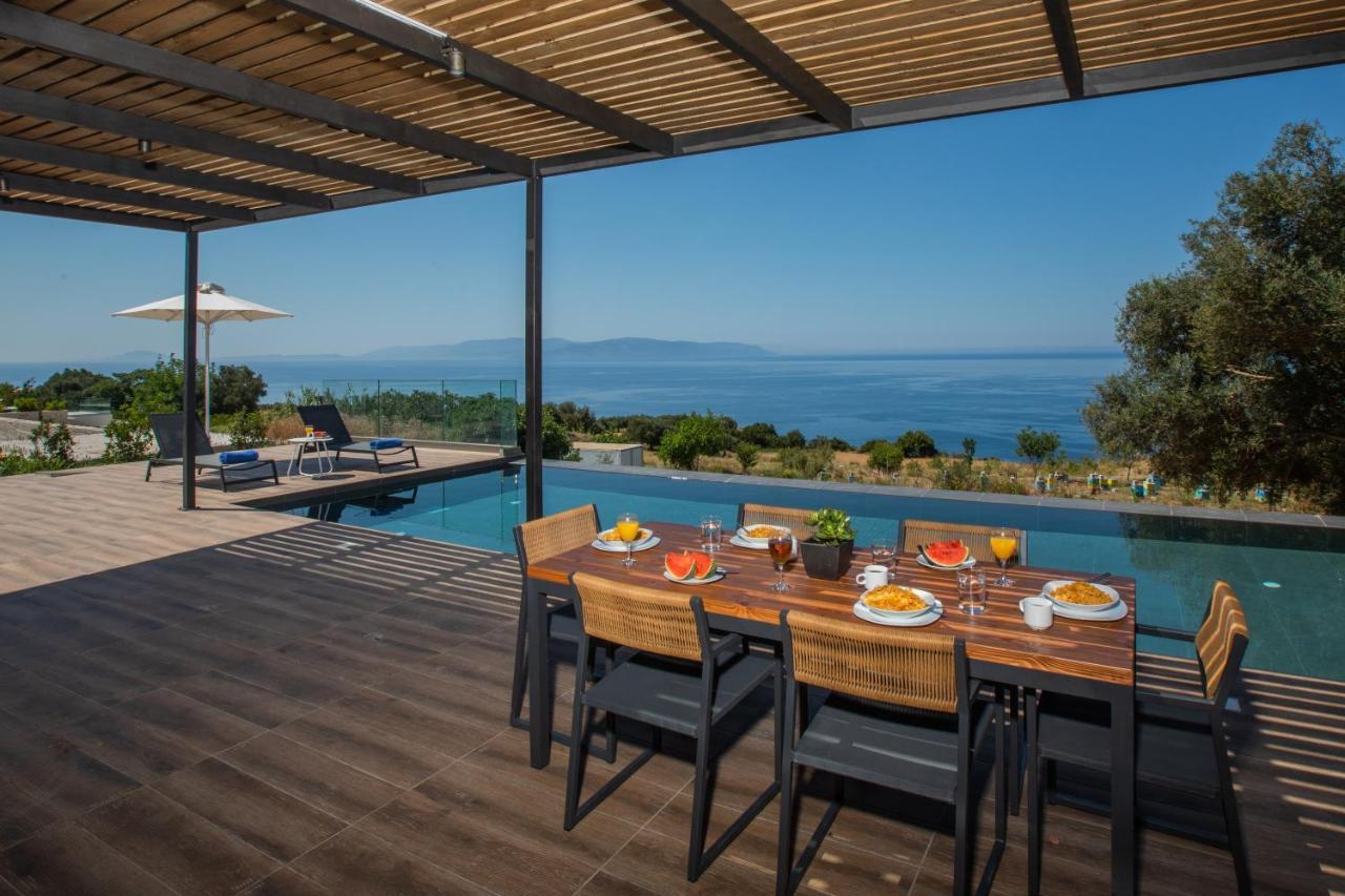 Brand New Villa Lefka With Private Pool At Platies Platíesz Kültér fotó