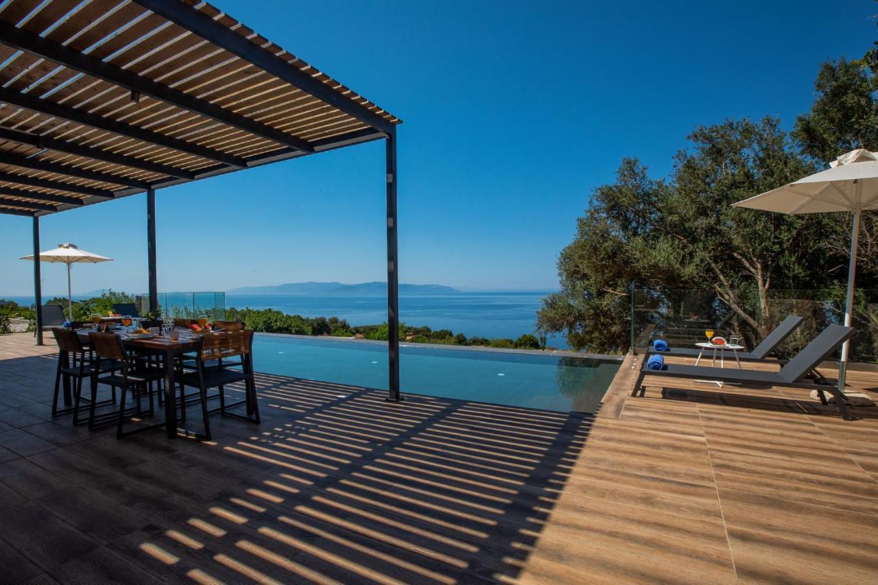 Brand New Villa Lefka With Private Pool At Platies Platíesz Kültér fotó