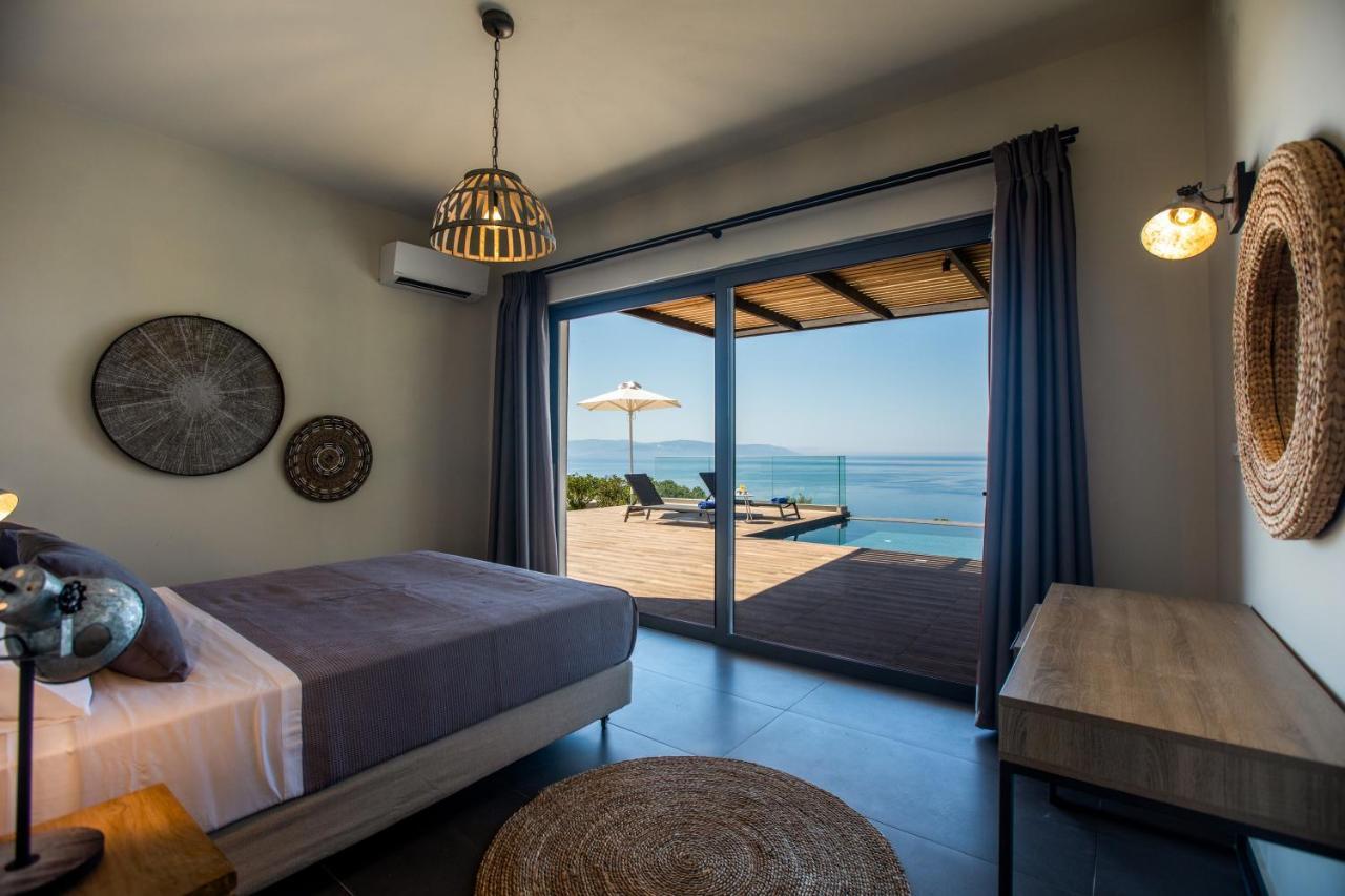Brand New Villa Lefka With Private Pool At Platies Platíesz Kültér fotó